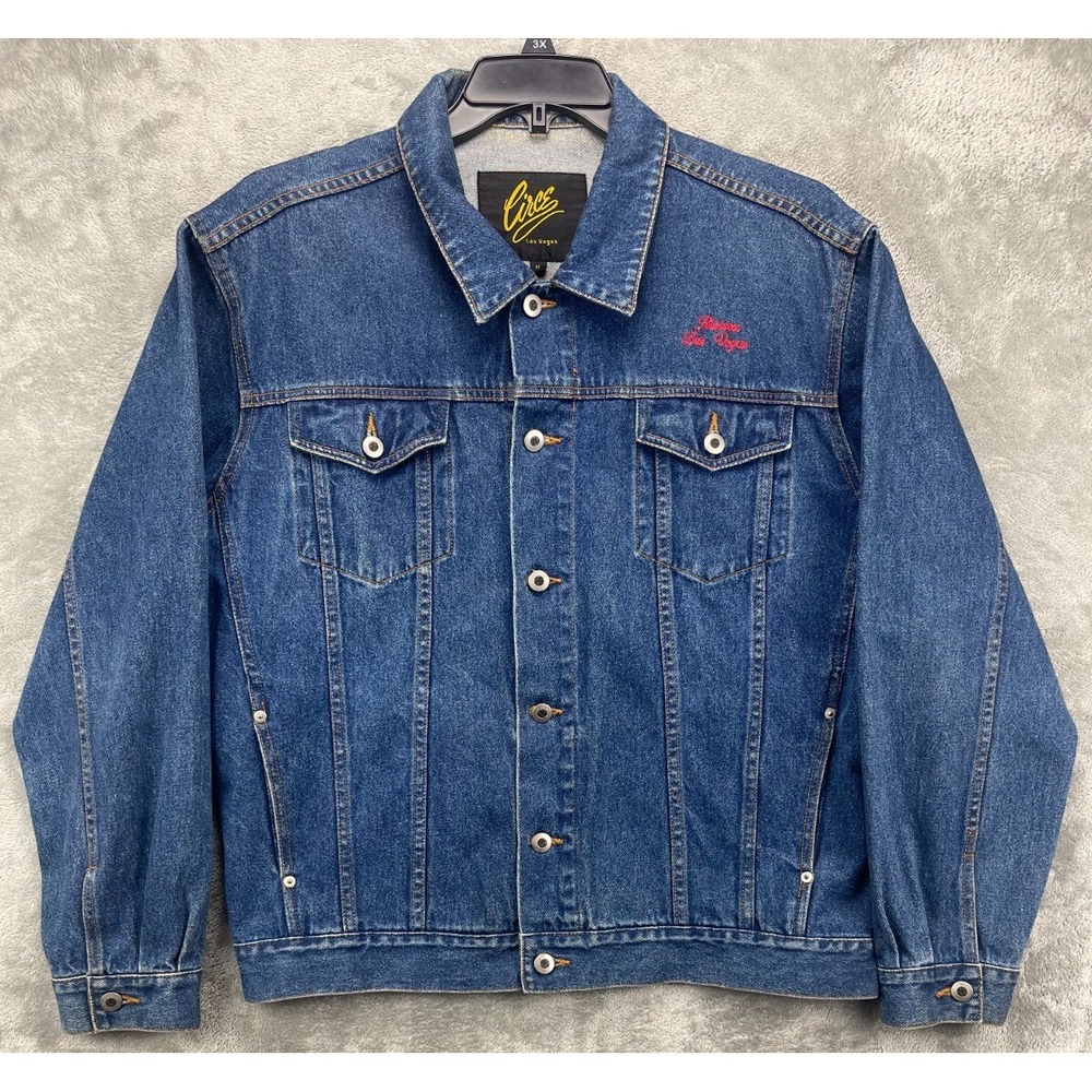VTG Circe Las Vegas Riviera Hotel (Closed 2015)‎ Denim Jacket Sz M Embroidered